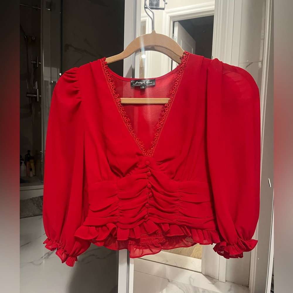 Red French kiss top. Very flattering.